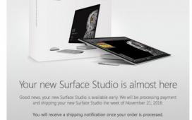 Стартуют поставки ПК-моноблока Microsoft Surface Studio