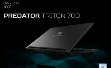 Acer представила тонкий и мощный игровой ноутбук Predator Triton 700