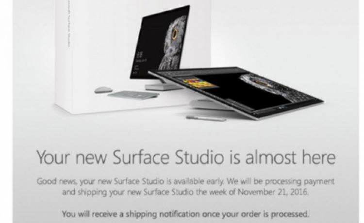 Стартуют поставки ПК-моноблока Microsoft Surface Studio