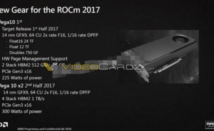 Появилась информация о GPU AMD Vega 10 и AMD Vega 20