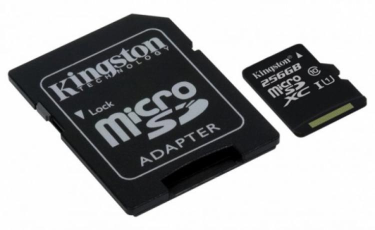 Kingston решила увеличить объем памяти на картах microSDXC Class 10 UHS-I до 256 ГБ