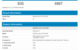 Планшет Lenovo Tab 3 8 Plus подтвержден бенчмарком