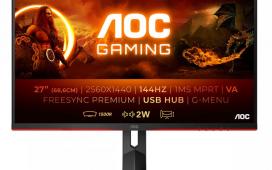 AOC CQ27G2U/BK бюджетный и достойный игровой монитор с QHD