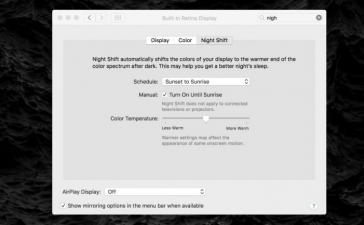 Apple выпустила первую бету macOS Sierra 10.12.4 с ночным режимом